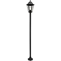 Smartwares 1000914 Farol clásico con conector E27- adecuado para bombillas de hasta 60 W- aluminio-cristal- Negro- 1.70…